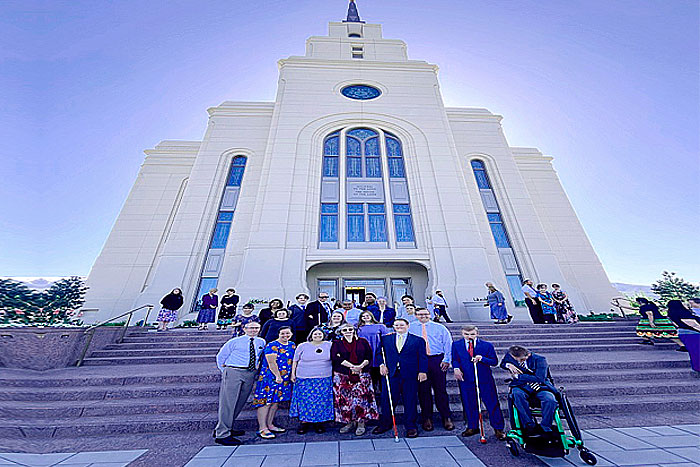 An image gallery of The UCB, the 2025 Holiday Celebration, an image of the Layton LDS Temple with UCB members on a tour, The UCB State Training Conference 2024, the UCB at the State Fair 2024, the UCB Christmas Party 2024, and the Annual Beeping Easter Egg Hunt 2025.