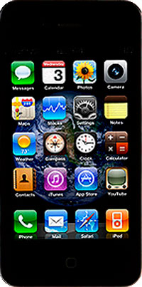 iPhone displaying Apps.